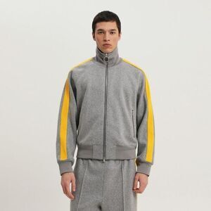 1989 STUDIO Track Jacket with Contrast Stripes Men GREY Outerwear